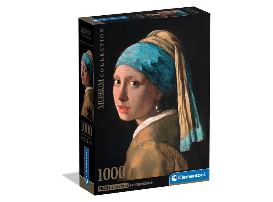 CLEMENTONI Puzzle Museum Collection: Dievča s perlou 1000 dielikov