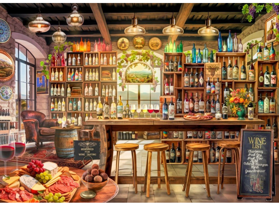 BLUEBIRD Puzzle Ochutnávka vín 500 dielikov