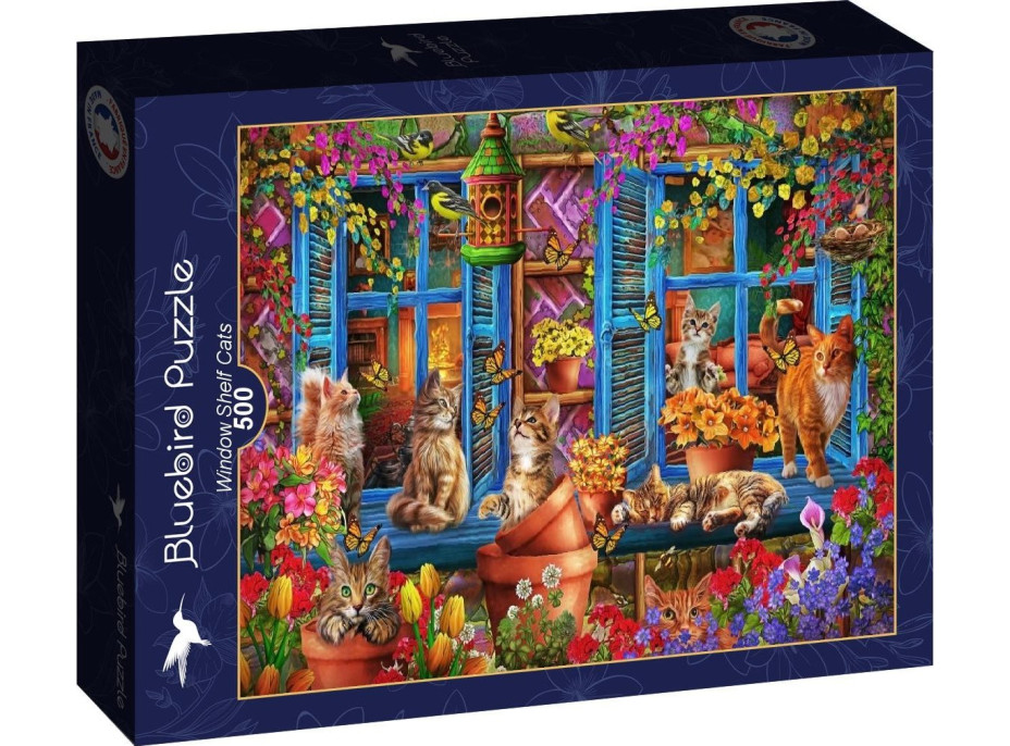 BLUEBIRD Puzzle Parapet s mačkami 500 dielikov