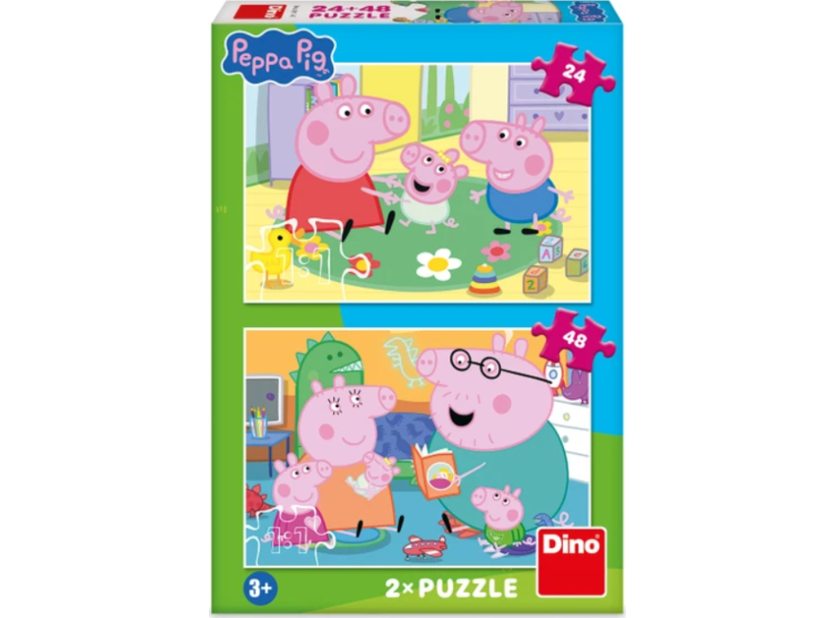 DINO Puzzle Prasiatko Peppa: Domov 24+48 dielikov