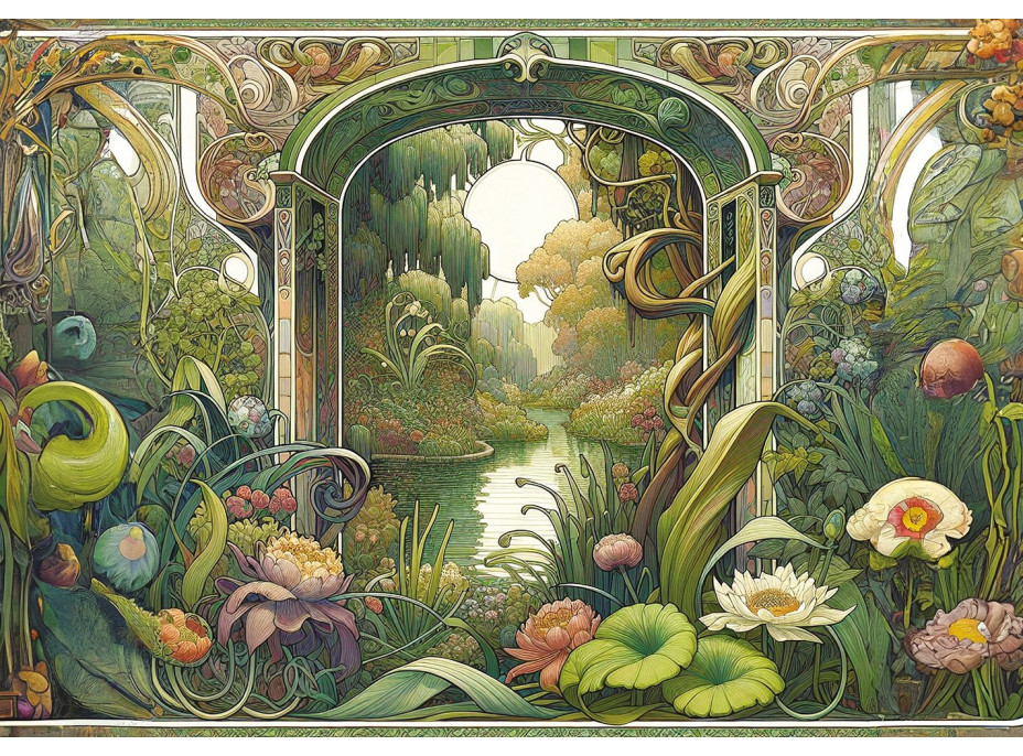 INTERDRUK Puzzle Secret Garden: Zabudnutá záhrada 500 dielikov