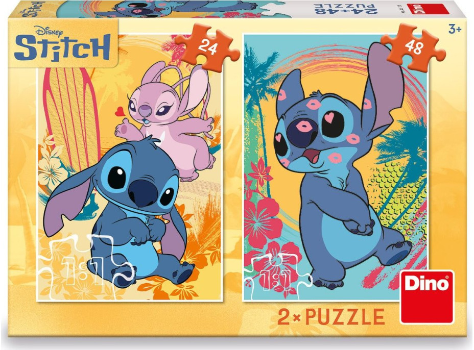 DINO Puzzle Zamilovaný Stitch 24+48 dielikov