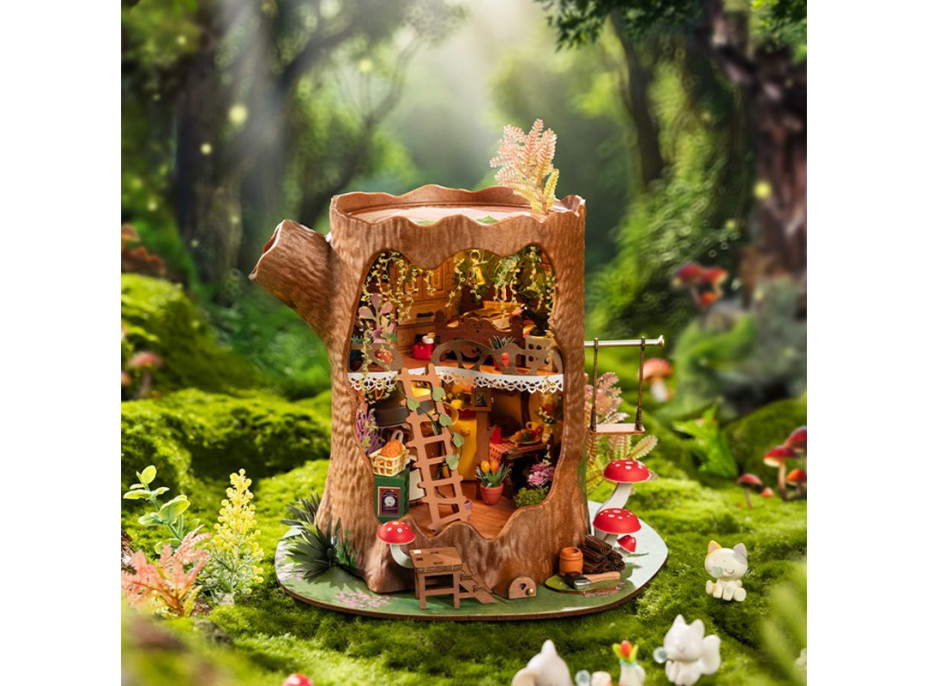ROBOTIME Rolife DIY 3D drevené puzzle Rozprávkový domček na strome s LED osvetlením