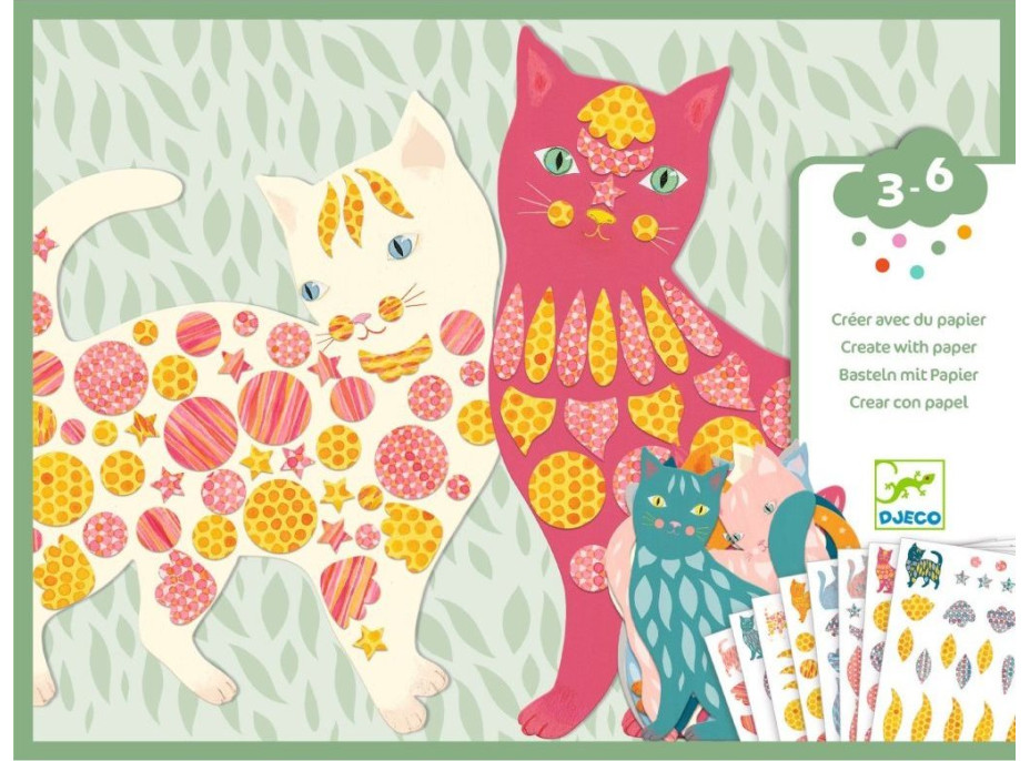 DJECO Tvorenie z papiera Mačky