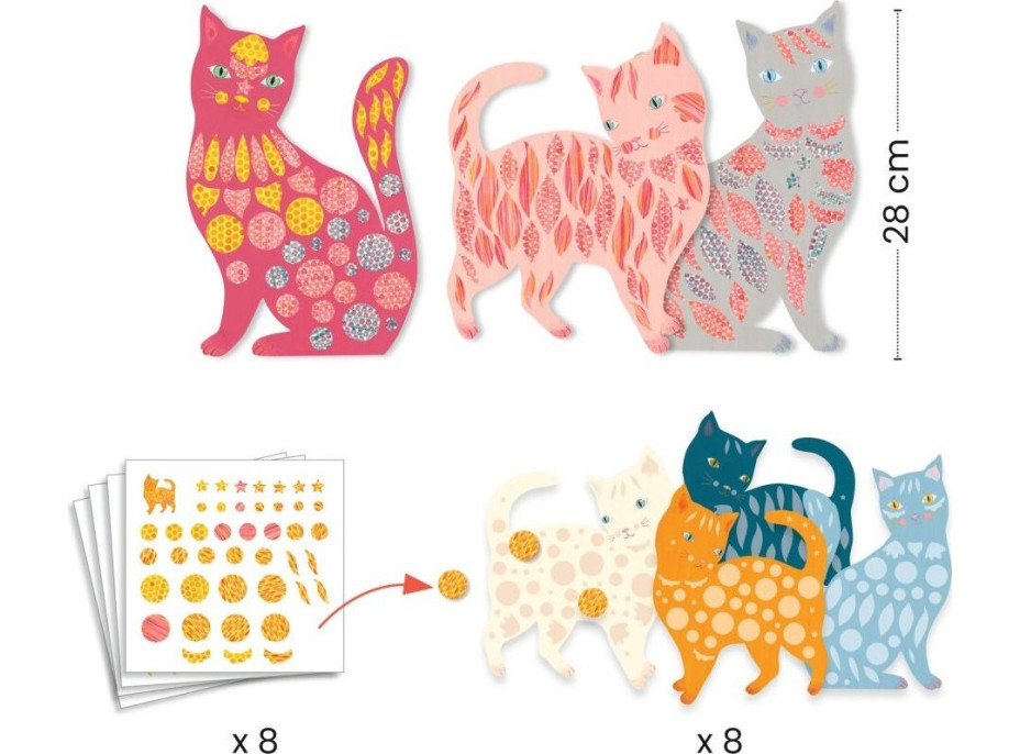 DJECO Tvorenie z papiera Mačky