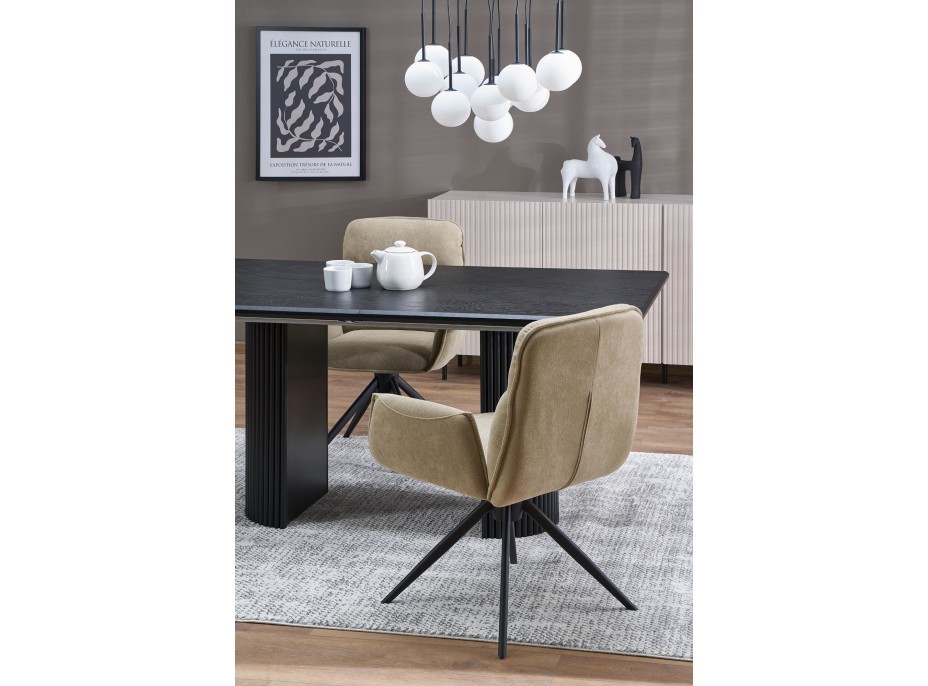 Jedálenská otočná stolička K574 - tmavo béžová