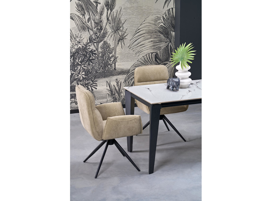 Jedálenská otočná stolička K574 - tmavo béžová