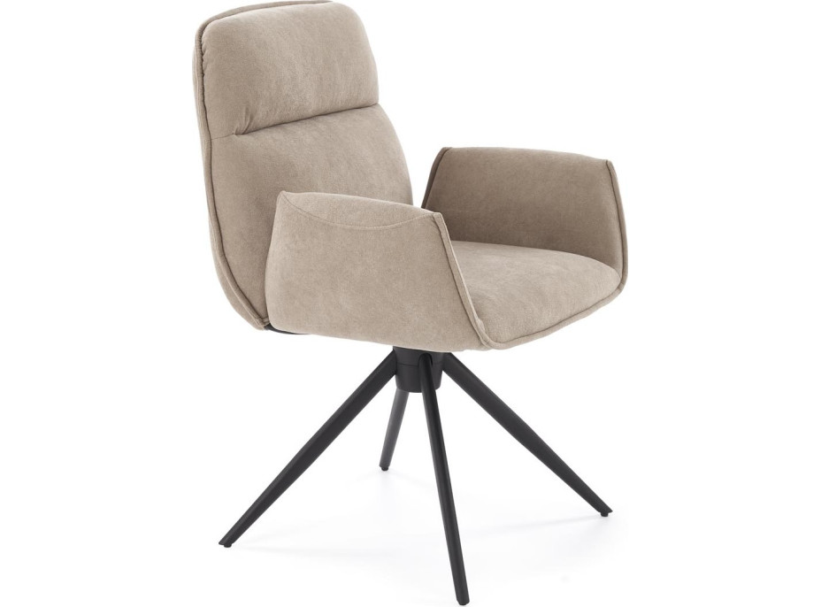 Jedálenská otočná stolička K574 - tmavo béžová