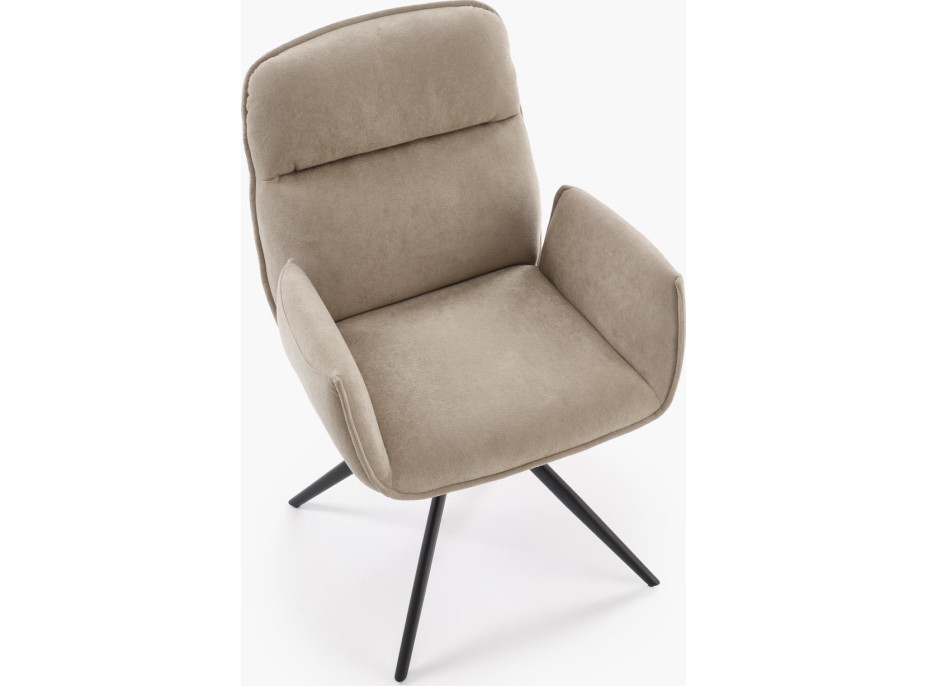 Jedálenská otočná stolička K574 - tmavo béžová