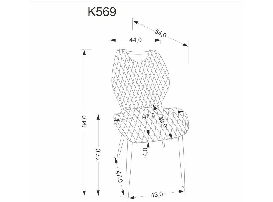 Jedálenská stolička K-569 - béžová