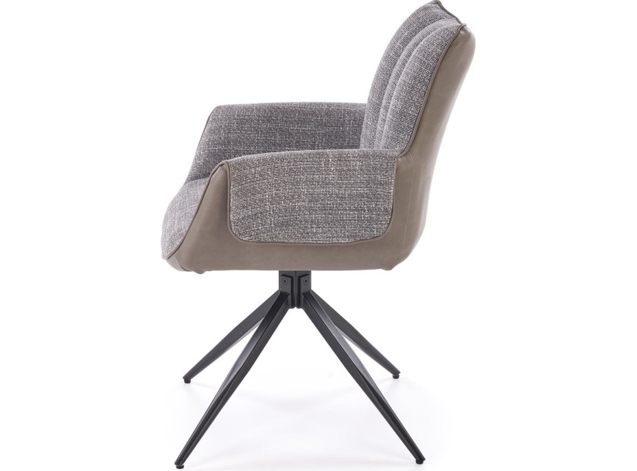 Jedálenská otočná stolička K579 - popolavo šedá