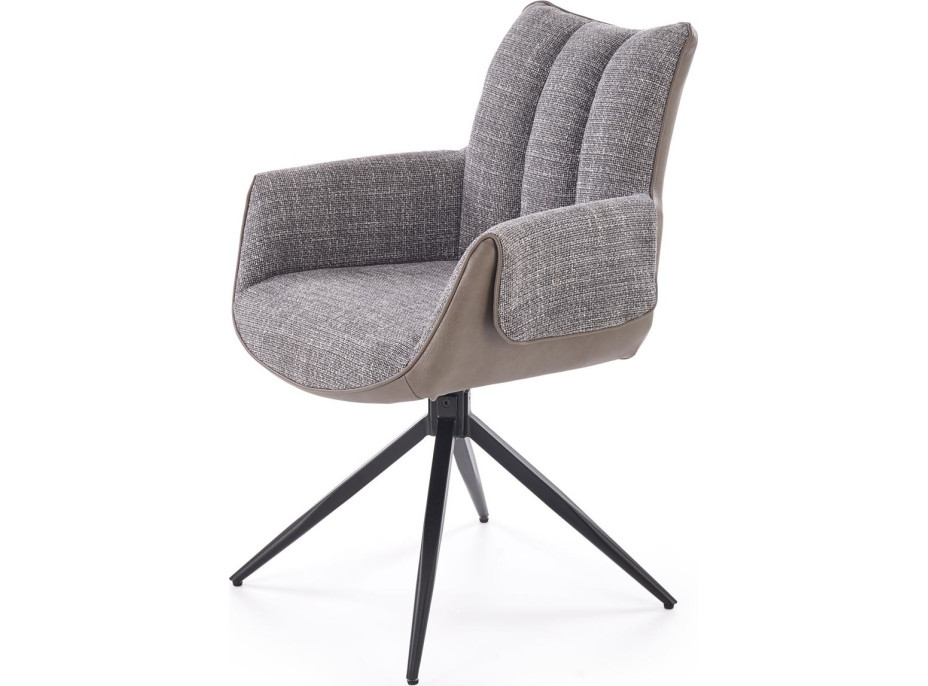 Jedálenská otočná stolička K579 - popolavo šedá