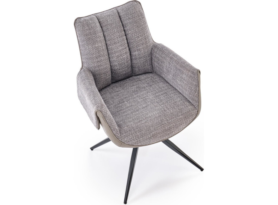 Jedálenská otočná stolička K579 - popolavo šedá