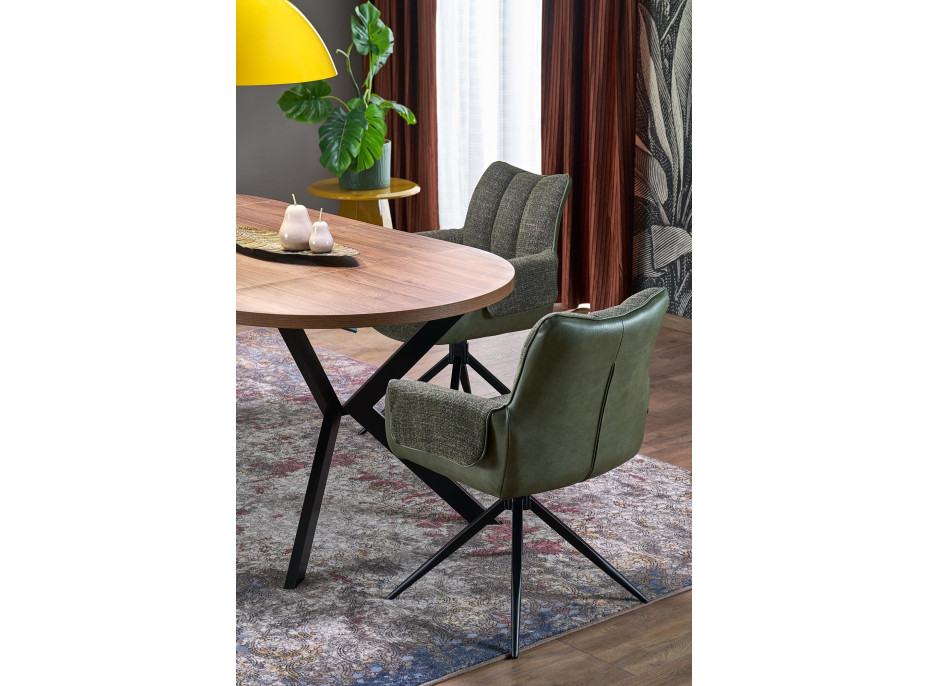 Jedálenská otočná stolička K579 - zelená