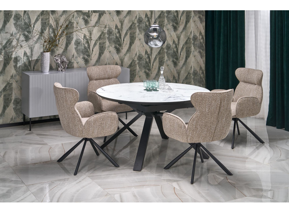 Jedálenská otočná stolička K571 - tmavo béžová