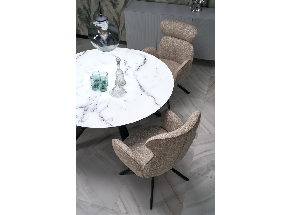 Jedálenská otočná stolička K571 - tmavo béžová