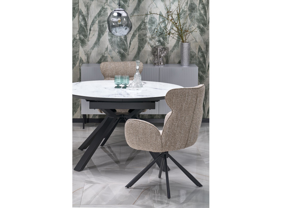 Jedálenská otočná stolička K571 - tmavo béžová