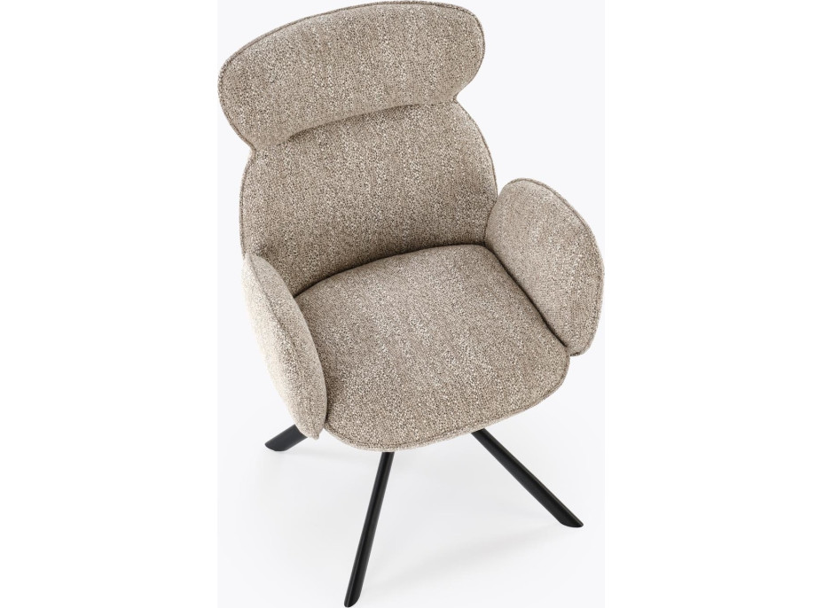 Jedálenská otočná stolička K571 - tmavo béžová