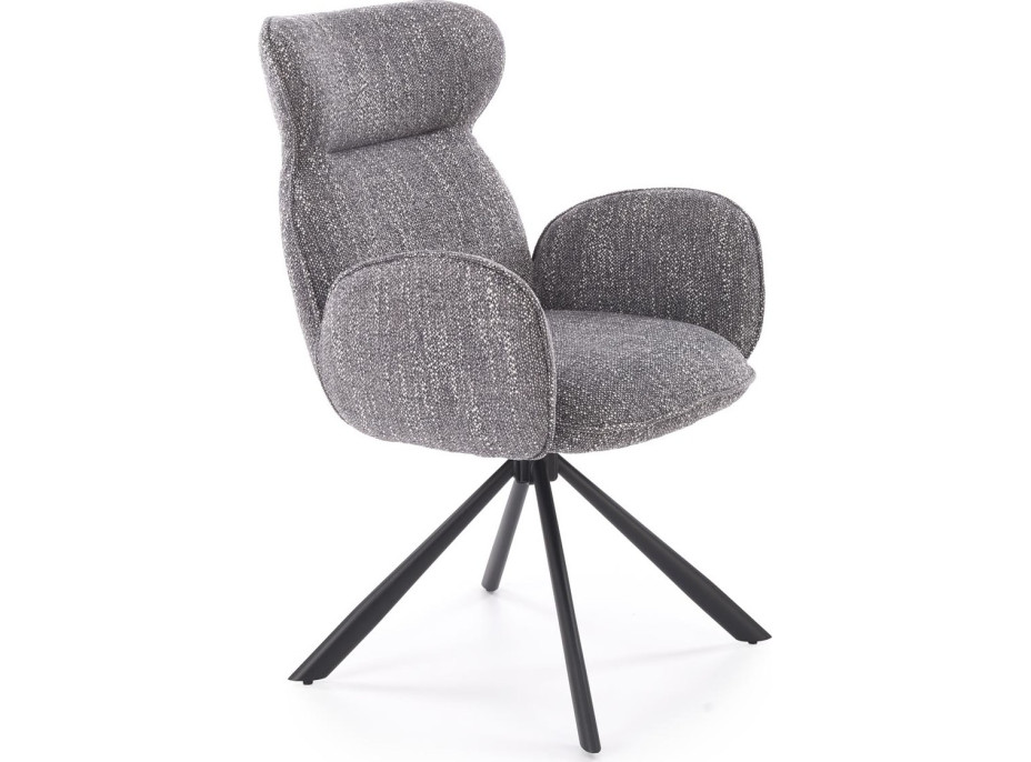 Jedálenská otočná stolička K571 - popolavo šedá