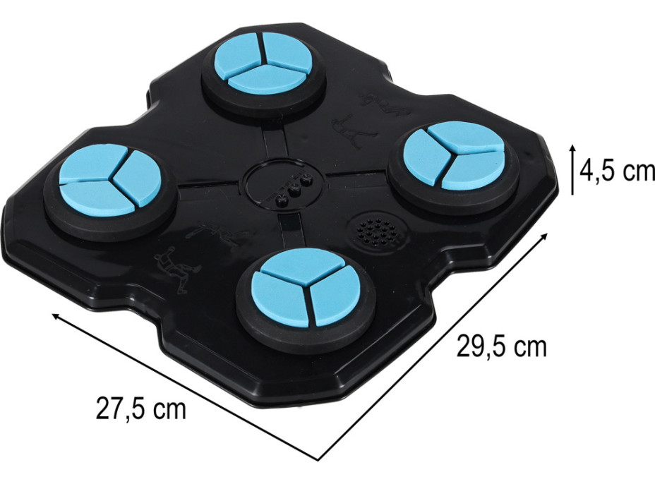 Boxerský nástenný trenažér KX3006 s hudbou, LED a USB + rukavice