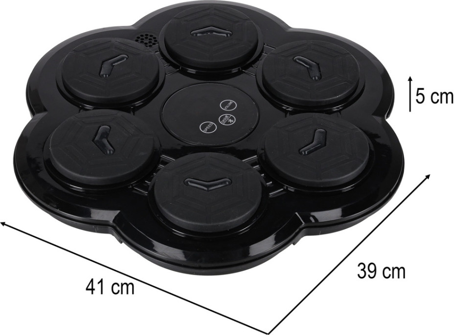 Boxerský nástenný trenažér KX3007 s hudbou, LED a USB + rukavice