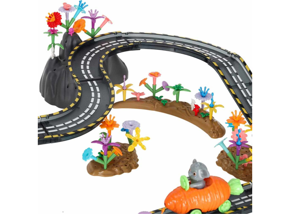 Magnetická závodná dráha - 2 svietiace vozidlá - 310 prvkov