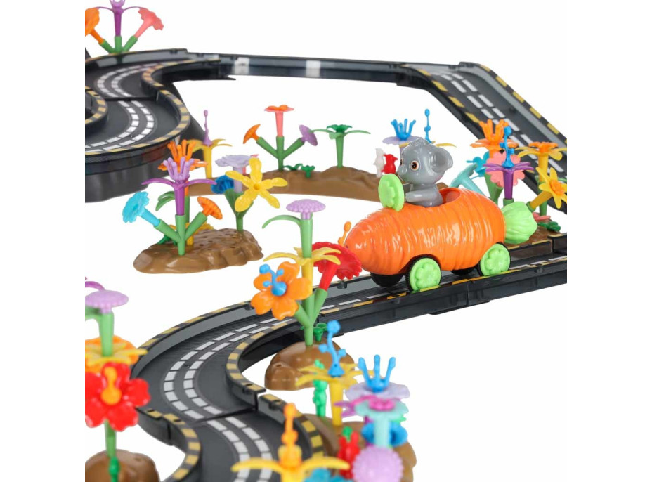 Magnetická závodná dráha - 2 svietiace vozidlá - 310 prvkov