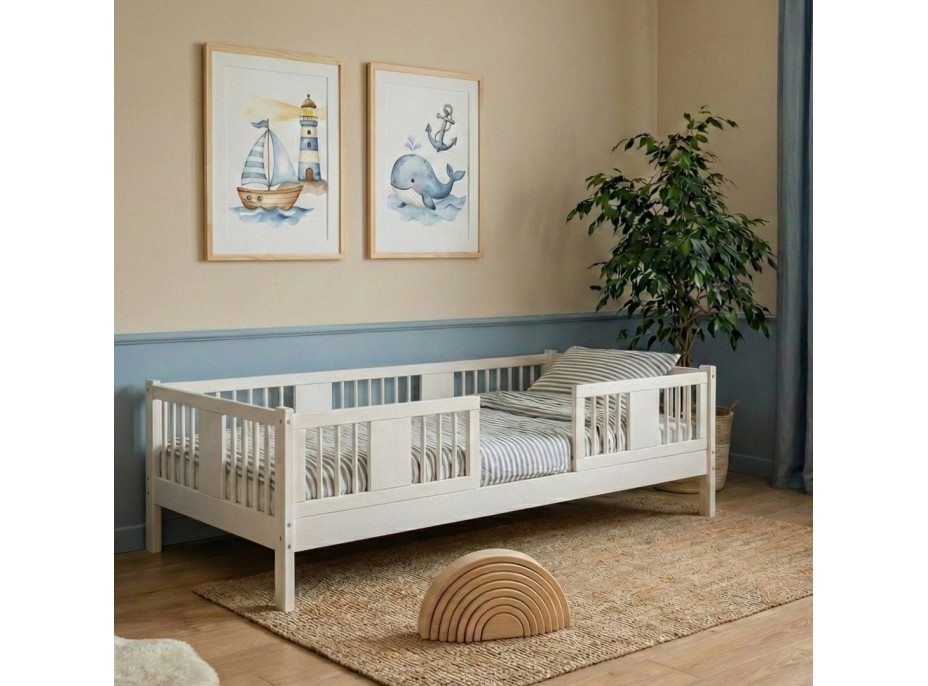 Detská posteľ z masívu borovice LUNA 10 - 200x90 cm