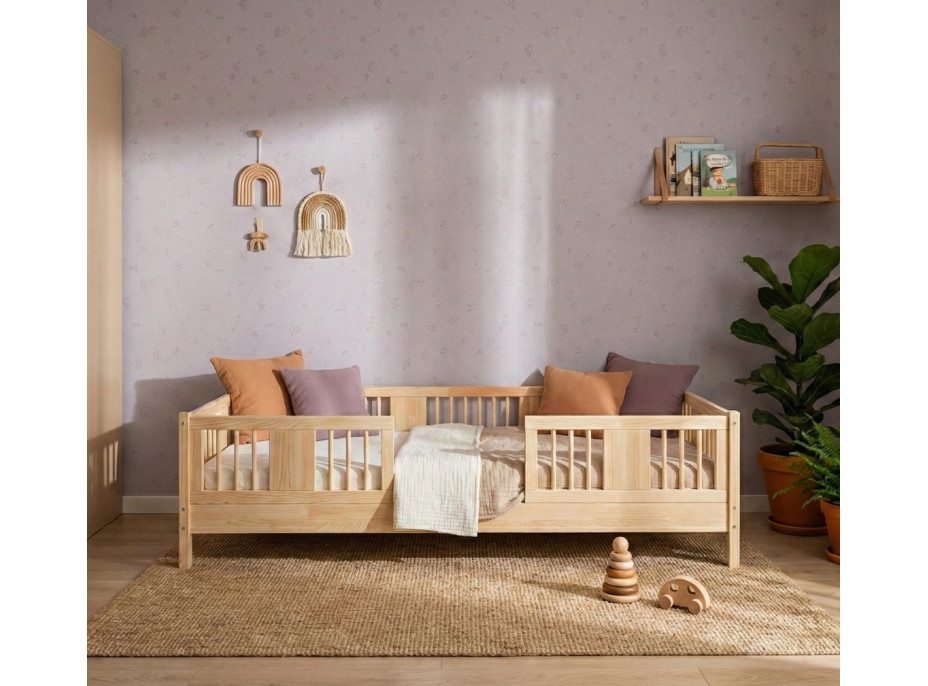 Detská posteľ z masívu borovice LUNA 10 - 200x90 cm