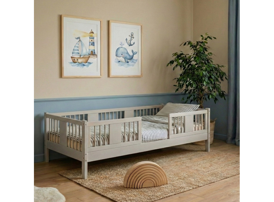 Detská posteľ z masívu borovice LUNA 10 - 200x90 cm