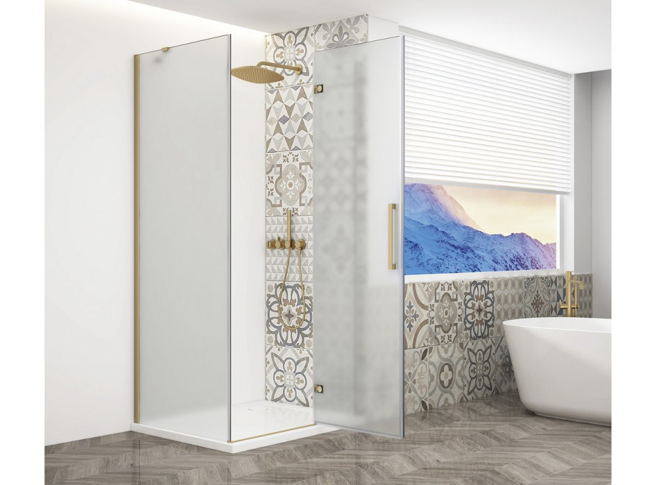 Gelco TRINITY GOLD MATT obdĺžnikový sprchovací kút 800x900mm, matné sklo, pravé GT5690-80MR-G