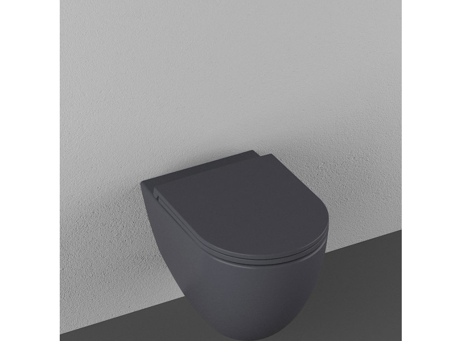 Isvea INFINITY závesná WC misa, Rimless, 36, 5x53cm, antracit 10NF02005-2C