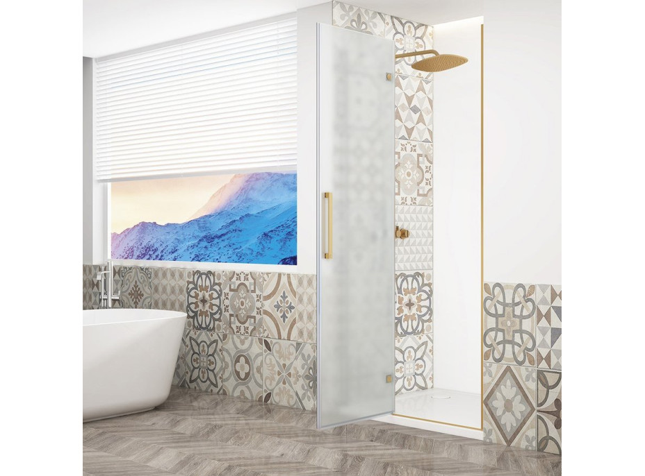 Gelco TRINITY GOLD MATT sprchové dvere do niky 900mm, matné sklo, ľavé GT1290ML-G