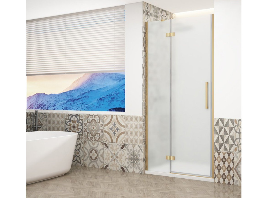 Gelco TRINITY GOLD MATT sprchové dvere do niky 900mm, matné sklo, ľavé GT1290ML-G