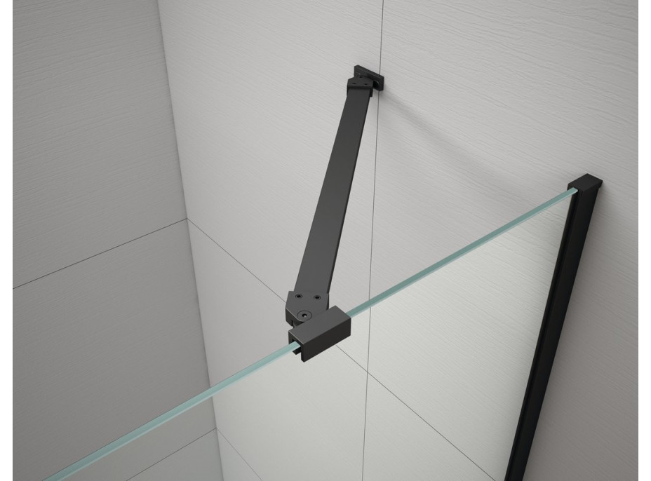 Gelco TRINITY BLACK štvorcový sprchovací kút 800x800mm, číre sklo, pravé GT5680-80CR-B