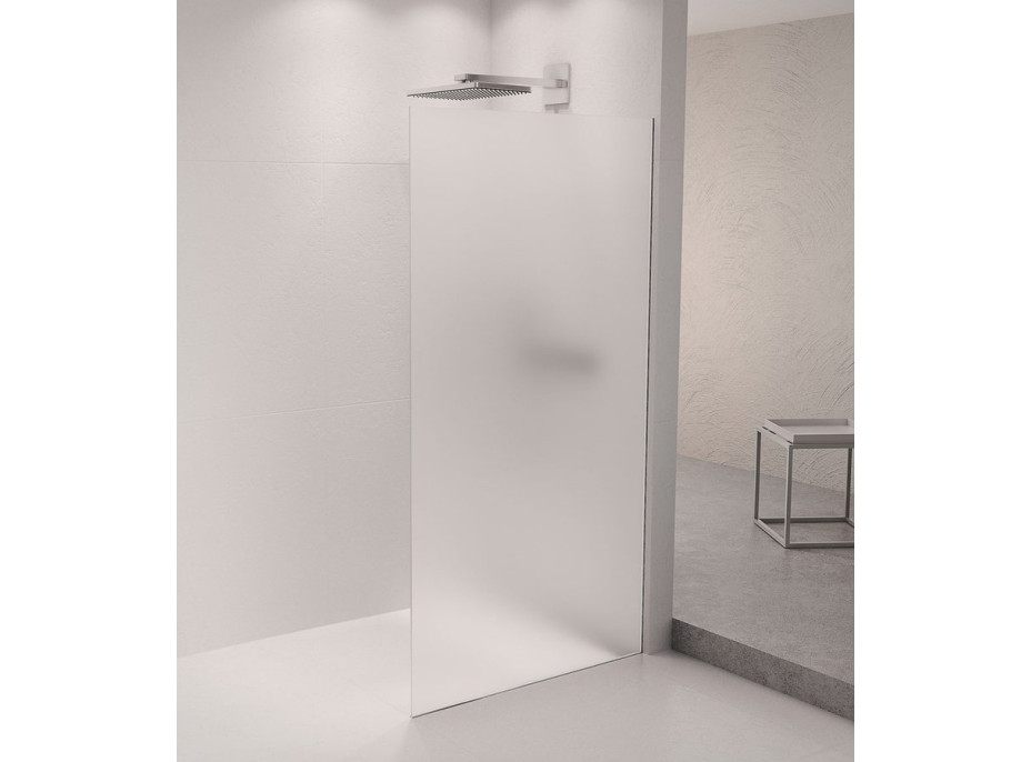 Polysan ARCHITEX sada na uchytenie skla podlaha-stena so spádovou lištou, 1615x2105mm, pravá, leštený hliník AX2116R