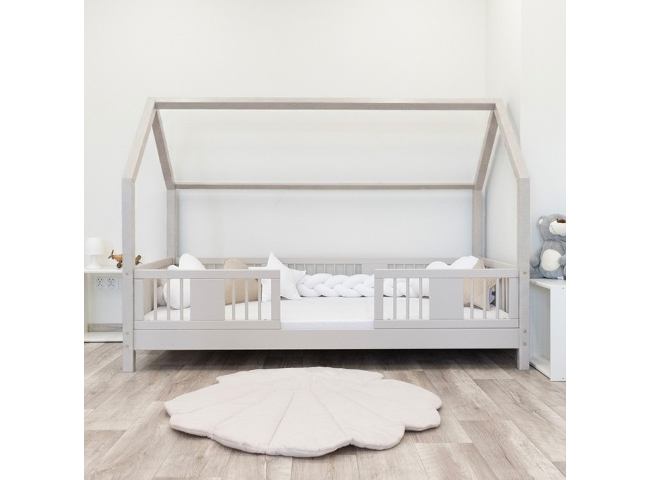 Detská domčeková posteľ z masívu borovice LUNA L 10 - 200x90 cm