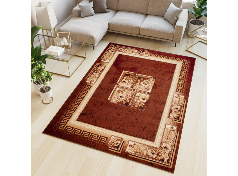 Kusový koberec ATLAS quatro - hnedý/béžový, 180x250 cm