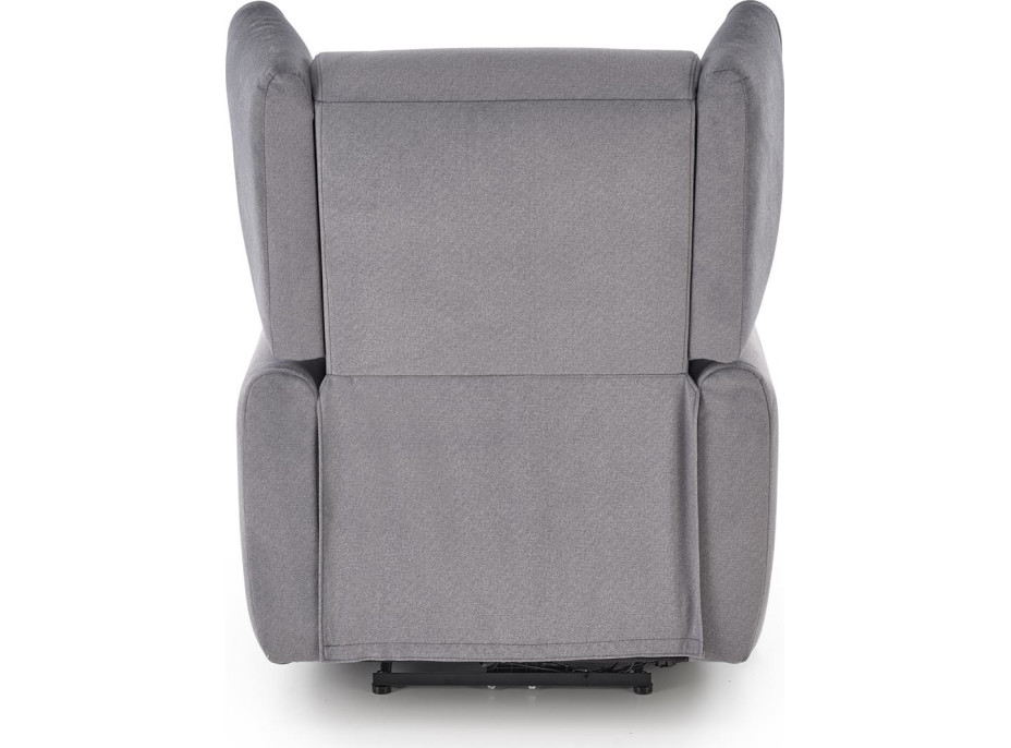 Elektrické polohovacie kreslo GELATO - čalúnené látkou - popolavo šedé