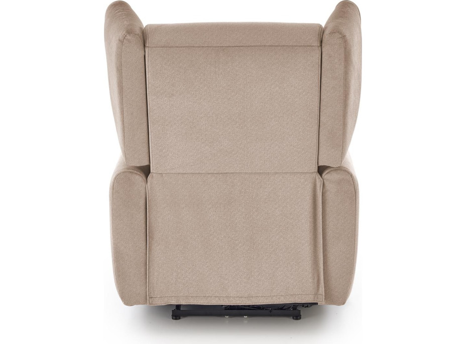 Elektrické polohovacie kreslo GELATO - čalúnené látkou - béžové