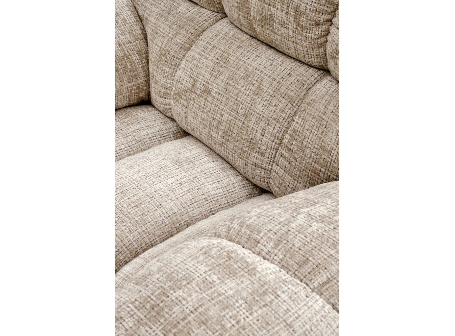 Elektrické polohovacie kreslo AMORE - čalúnené látkou - béžové