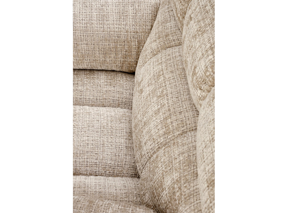 Elektrické polohovacie kreslo AMORE - čalúnené látkou - béžové