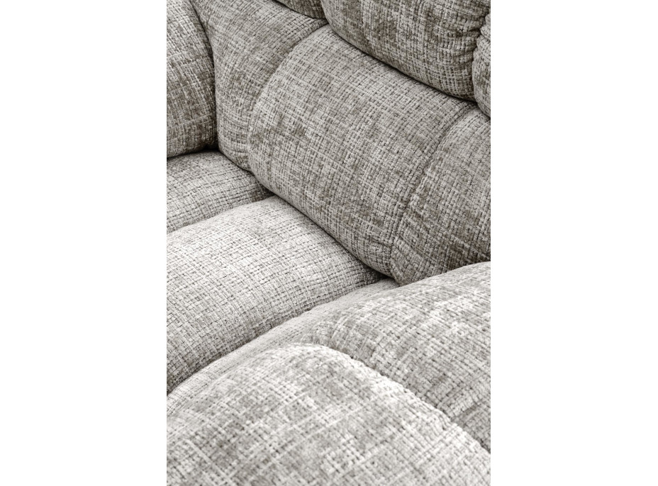 Elektrické polohovacie kreslo AMORE - čalúnené látkou - popolavo šedé