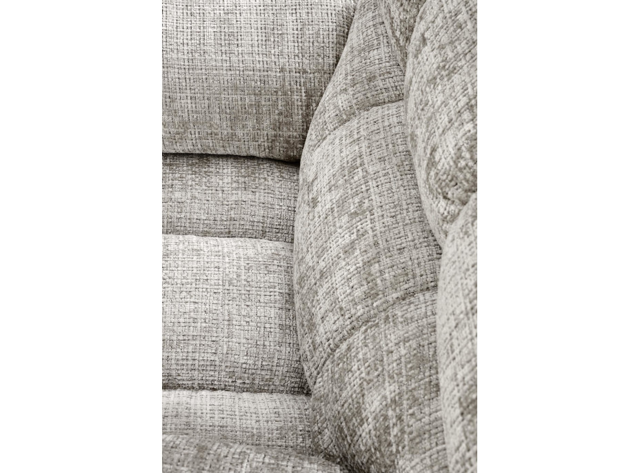 Elektrické polohovacie kreslo AMORE - čalúnené látkou - popolavo šedé