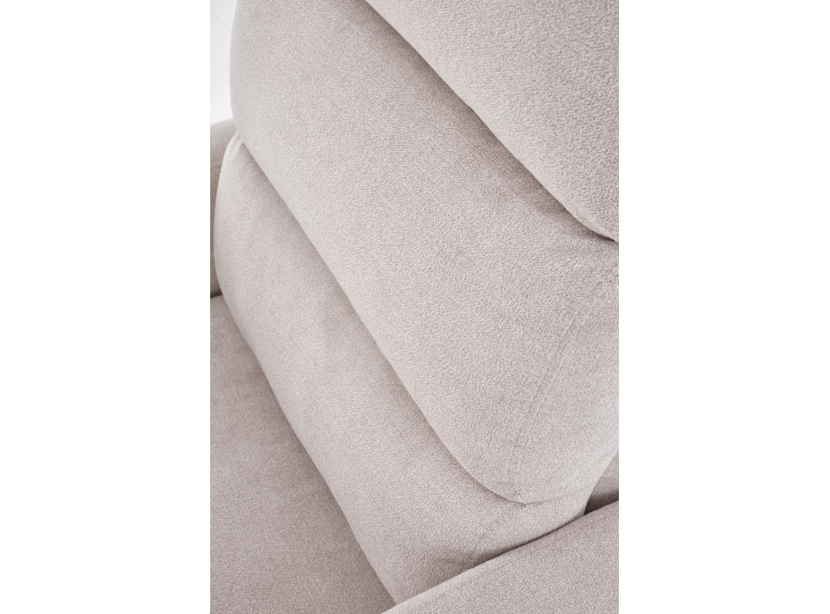 Elektrické polohovacie kreslo CARINIO - čalúnené látkou - béžové