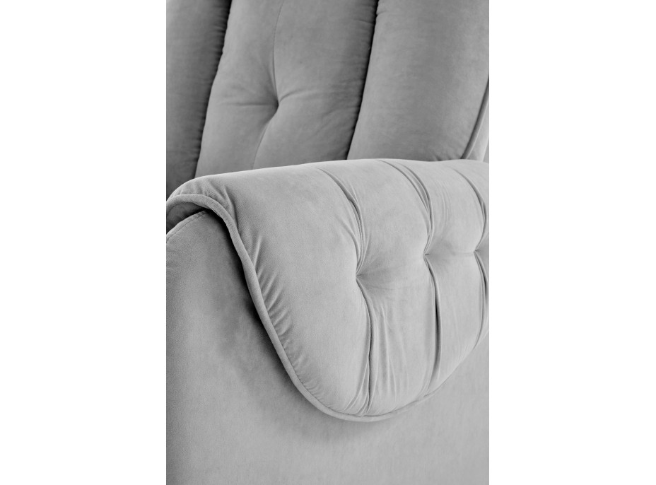 Elektrické polohovacie kreslo HORTON - čalúnené látkou - popolavo šedé