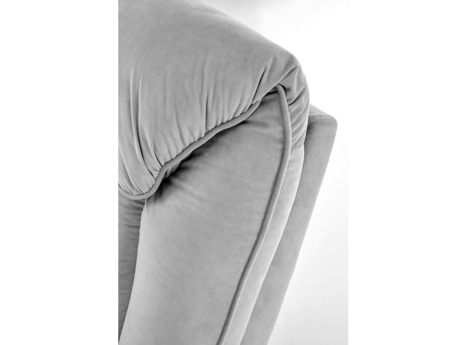 Elektrické polohovacie kreslo HORTON - čalúnené látkou - popolavo šedé