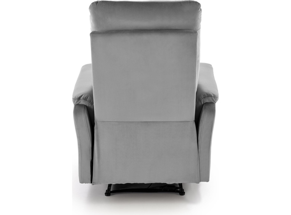 Elektrické polohovacie kreslo CROCUS - čalúnené látkou - popolavo šedé