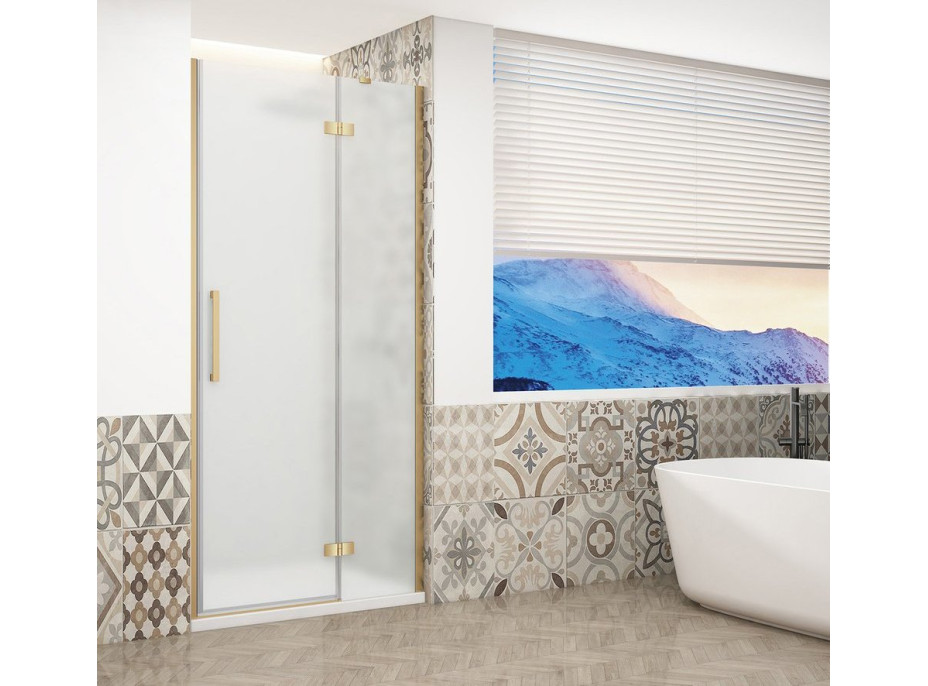 Gelco TRINITY GOLD MATT sprchové dvere do niky 800mm, matné sklo, pravé GT1280MR-G