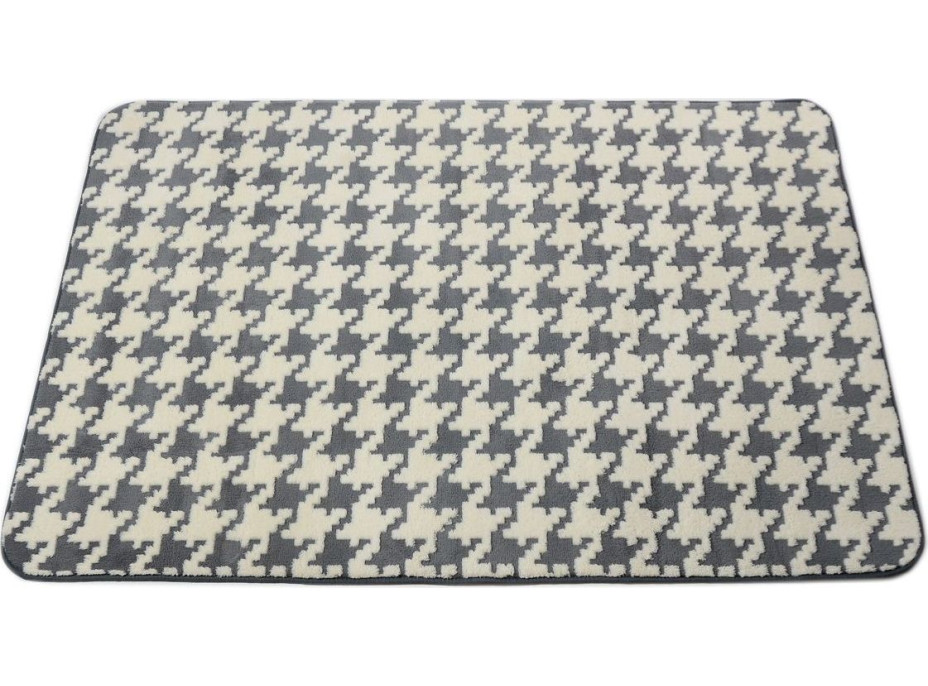 Plyšový koberec 3D Home - Clover - sivý, 140x200 cm